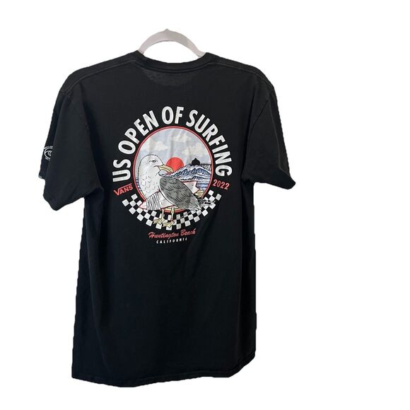 Vans US Open Of Surfing Shirt Men’s M Black 2022 Huntington Beach California - Picture 1 of 7